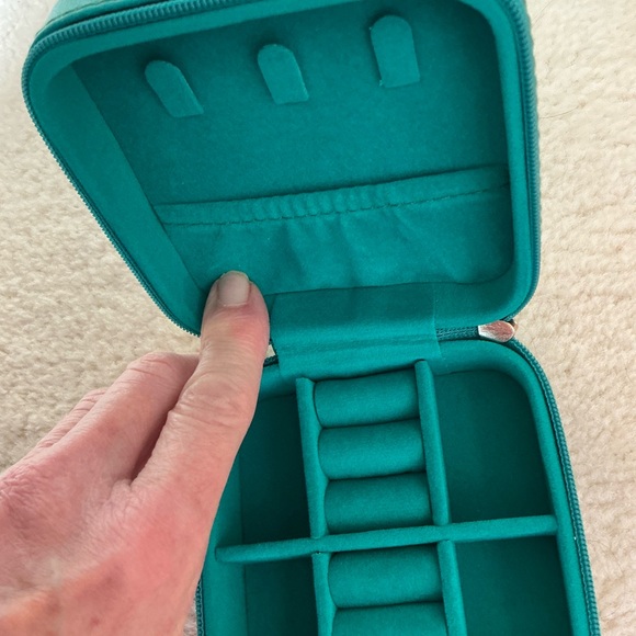 BRAND NEW EFFY TURQUOISE JEWELRY BOX HOLDER TRAVEL CASE - Picture 7 of 9
